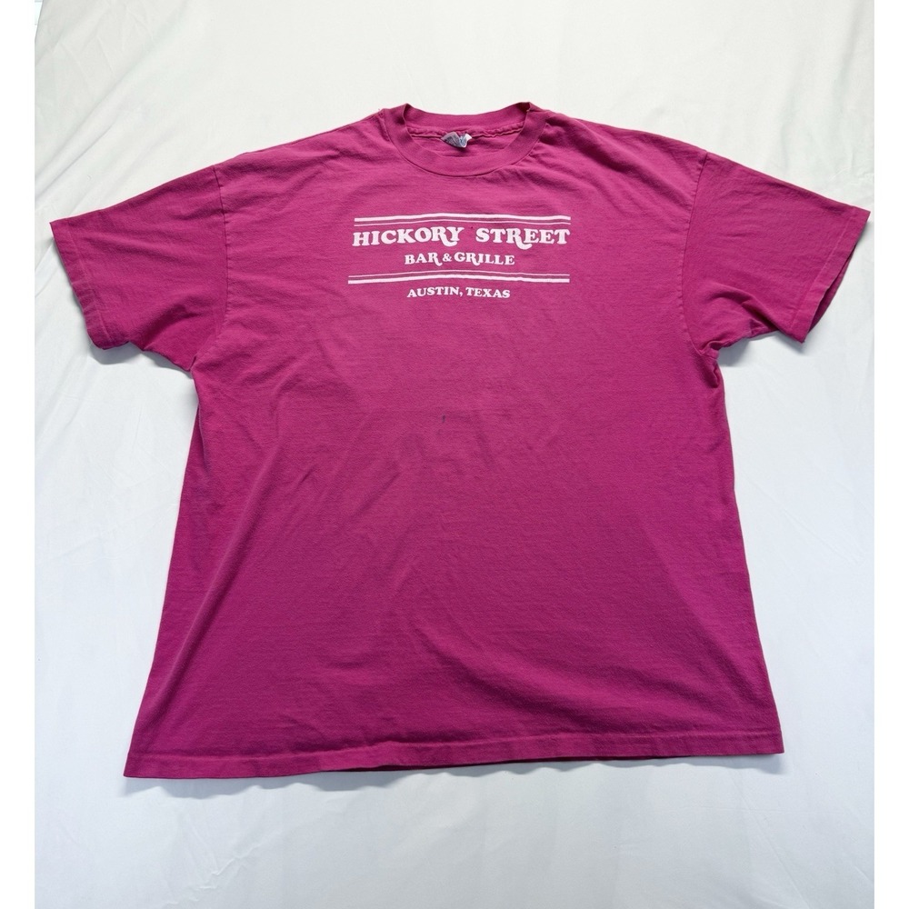 Vintage 90s Hickory Street Bar & Grille Austin Texas‎ T Shirt Men 2XL Beefy Tee